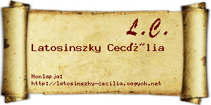 Latosinszky Cecília névjegykártya